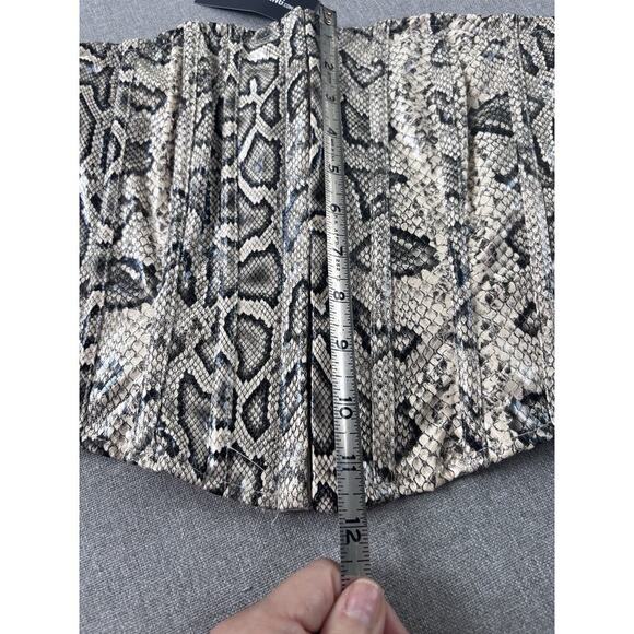 NWT Pretty Little Thing Snake Skin Corset Bustier Crop Top Y2K Sz 2 - Picture 4 of 6